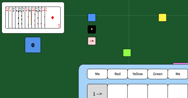 Hand of playing cards and scoresheet